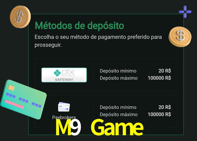 O cassino M9 Game oferece uma grande variedade de métodos de pagamento